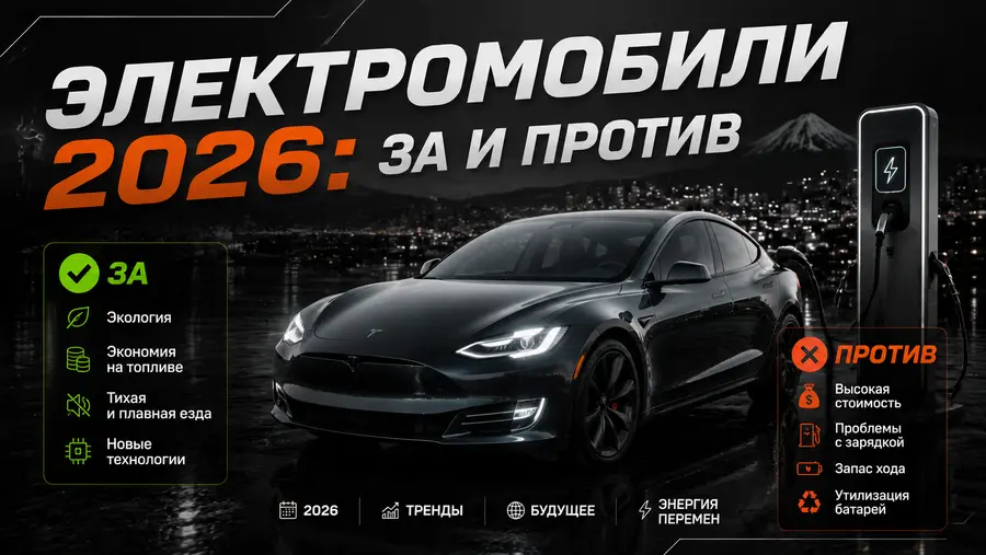 Электромобили 2026: за и против Электромобили 2026: за и против